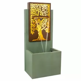 MCA-2611 SUNNYDAZE DECOR Mighty Oak Steel Water Fountain Leds