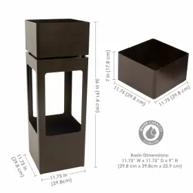 MCA-2781 SUNNYDAZE DECOR Serene Showers Zinc Water Fountain #2
