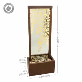 MCA-2851 SUNNYDAZE DECOR Vines Zinc Water Fountain Leds #2 MCA-2851 SUNNYDAZE DECOR Vines Zinc Water Fountain Leds #2