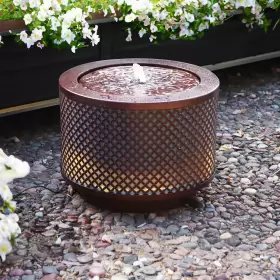 QZC-366 SUNNYDAZE DECOR Repeating Diamond Cylinder Iron Water #2 QZC-366 SUNNYDAZE DECOR Repeating Diamond Cylinder Iron Water #2