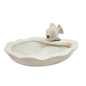 SSS-0761 SUNNYDAZE DECOR Glazed Ceramic Fish Water Fountain