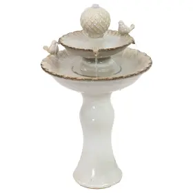 SSS-0831 SUNNYDAZE DECOR Resting Birds Ceramic Water Fountain