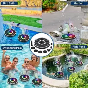 SEW-TUJOE-1491 TUJOE Pack Solar Fountain Floating Bird Bath #2