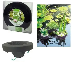 VED572 VELDA Floating Fabric Pond Plant Basket Round Islands