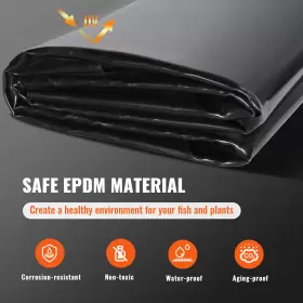 CTFSMHSEPDM15ETKP VEVOR Pond Liner Fish Mil Epdm Cutting #3 CTFSMHSEPDM15ETKP VEVOR Pond Liner Fish Mil Epdm Cutting #3