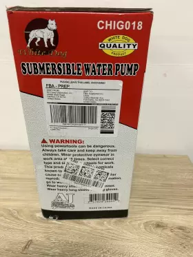CHIGO18 WHITE DOG Submersible Water Drain Pump Tub Koi Pond #2 CHIGO18 WHITE DOG Submersible Water Drain Pump Tub Koi Pond #2