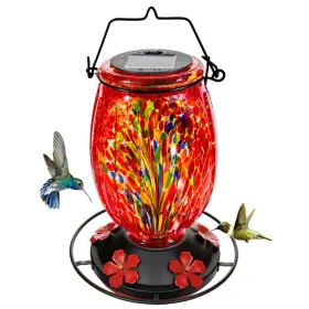 722367507403 WOSIBO Solar Hummingbird Feeder Outdoors Patio