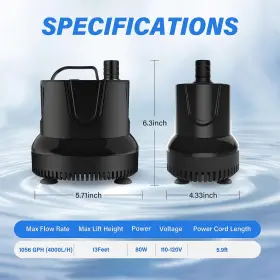 840166270486 YSSOA Water Pump Bottom Suction High Lift Nozz #2