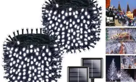 300LEDGREENWIRE-COOL2PK YUHUAYANG Total Solar Christmas
