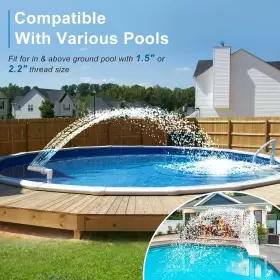726084579255 ZCONIEY Pool Waterfall Spray Pond Fountain Water #3