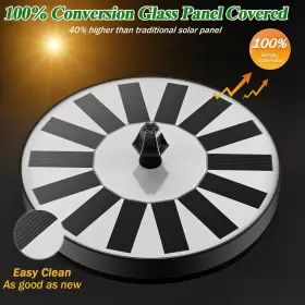 313104579564 ZOLOCHEL Solar Fountain Pump Glass Covered Bird #2