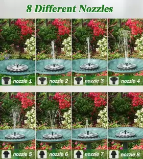 313104579564 ZOLOCHEL Solar Fountain Pump Glass Covered Bird #3