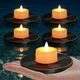 uuffoo Small Solar Floating Pool Lights 5-Pack, 2 Inch Solar-Powered Floating...