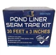 REKVEN Pond Liner Seam Tape Kit 30 Feet X 3 Inch Double Sided Butyl Tape NEW