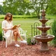 Pineapple Resin Outdoor 4-Tier Water Fountain - Earth by Sunnydaze
