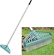 YEELOR Artificial Turf Rake with Adjustable Steel Handle from 32 to 61 Inch, Dur