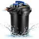 Filter Bio Pressure 2630 GPH 13W UV C Light VIVOGROW Black Pond Suitable Filter Bio Pressure 2630 GPH 13W UV C Light VIVOGROW Black Pond Suitable