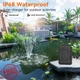 Antfraer Solar Fountain Pump Battery Backup 2600mAh