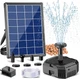 Antfraer 4W Solar Fountain Pump with Pond Filter, Solar Pond Filter Kit with 5 N