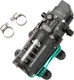 Auhafaly 12V DC Fresh Water Pump With 2 Hose Clamp 12 Volt Diaphragm Black 