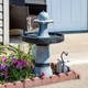 Contemporary 2-Tone Outdoor Water Fountain with Light - 29.5" by Sunnydaze