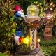 Binqiuu Garden Gnome Statues Garden Statues for Outside with Solar LED Lights...