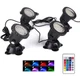 SHOYO Pond Lights, Color Changing Spotlights with Timer, Submersible Fountain...