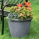 20 in Anjelica Dual-Wall Polyresin Planter - Slate - Set of 4 by Sunnydaze