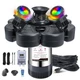 Pond Fountain Aerator 15000 GPH 1HP Stainless Steel RGB Lights RELIY 110V Pump