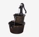 Alpine Corporation TIZ194BZ | Rustic Outdoor 2-Tier Barrel Pump Water Fountai... Alpine Corporation TIZ194BZ | Rustic Outdoor 2-Tier Barrel Pump Water Fountai...