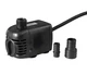 Totalpond Fountain Pump Black 5ft Pump Height 300 GPH 16ft Cord Garden Flower