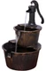 Alpine Corporation - Outdoor Rustic 2-Tiered Barrel and Pump Water Fountain Alpine Corporation - Outdoor Rustic 2-Tiered Barrel and Pump Water Fountain