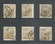 PEOPLES REPUBLIC OF CHINA - SCOTT 23 USED x 6 - 1950/51 $10000 BRWN FOURTH ISSUE