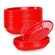 GothaBach 50 Pack Plastic Fast Food Baskets - Bread Fry Baskets Serving Tray ...